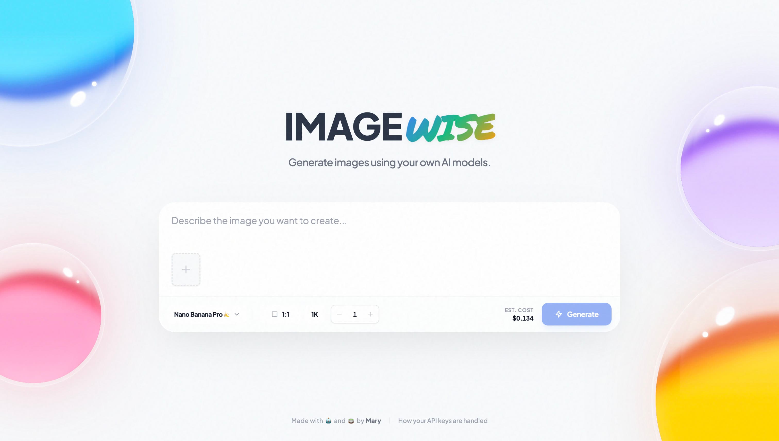 ImageWise - Universal AI Image Generation Interface